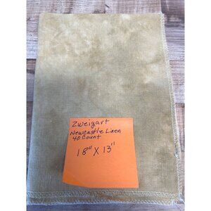 Zweigart Newcastle Linen 40 Count Hand-Dyed Fabric 18" X 13" Light Gold